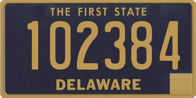 DE license plate 102384