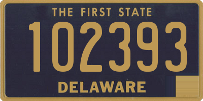 DE license plate 102393