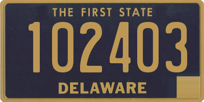 DE license plate 102403