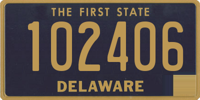 DE license plate 102406