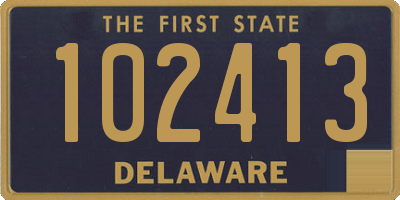 DE license plate 102413