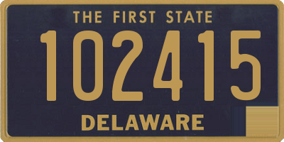 DE license plate 102415