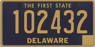 DE license plate 102432