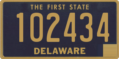 DE license plate 102434