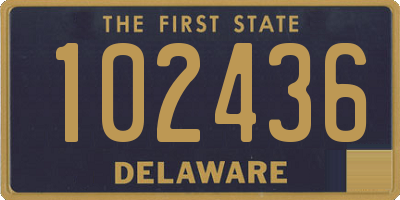 DE license plate 102436