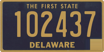 DE license plate 102437