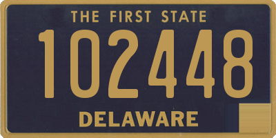 DE license plate 102448