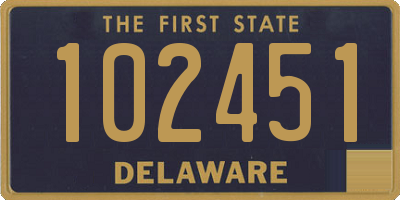 DE license plate 102451