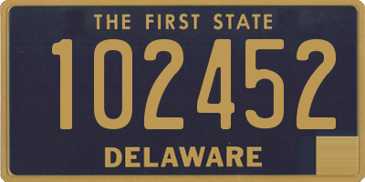 DE license plate 102452