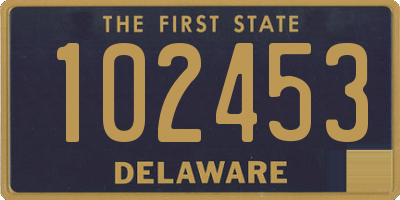 DE license plate 102453