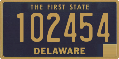 DE license plate 102454