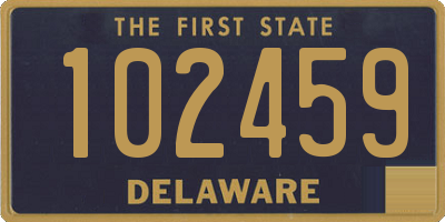 DE license plate 102459