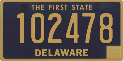 DE license plate 102478