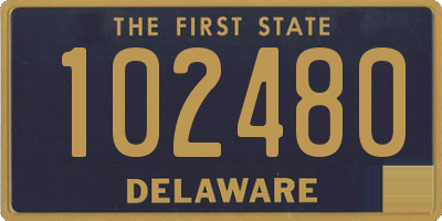 DE license plate 102480