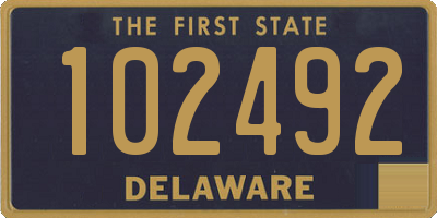 DE license plate 102492