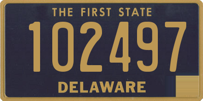 DE license plate 102497