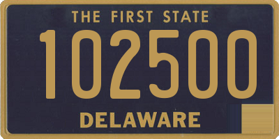 DE license plate 102500