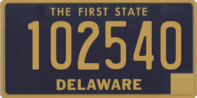 DE license plate 102540
