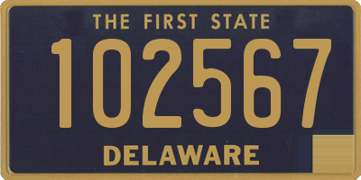 DE license plate 102567