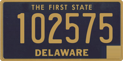 DE license plate 102575