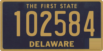 DE license plate 102584