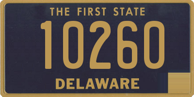 DE license plate 10260