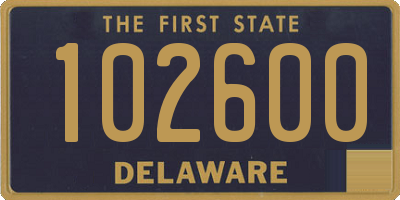 DE license plate 102600