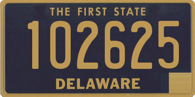 DE license plate 102625