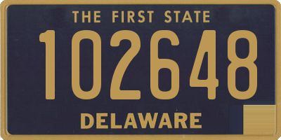 DE license plate 102648