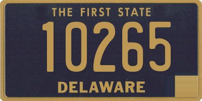 DE license plate 10265