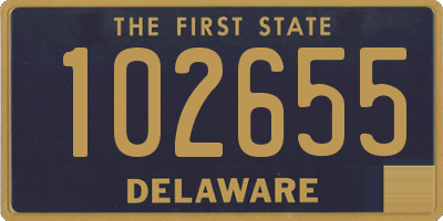 DE license plate 102655