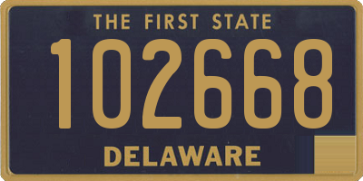 DE license plate 102668