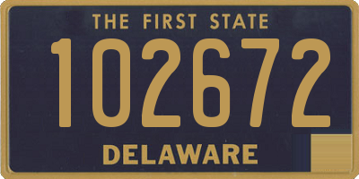 DE license plate 102672