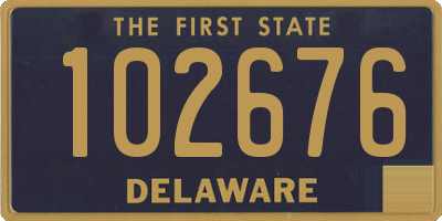 DE license plate 102676