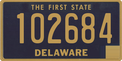 DE license plate 102684