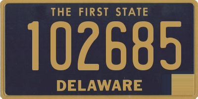 DE license plate 102685