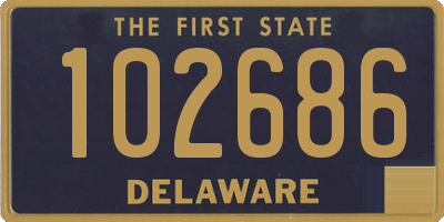 DE license plate 102686