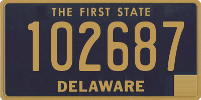 DE license plate 102687
