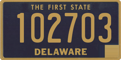 DE license plate 102703