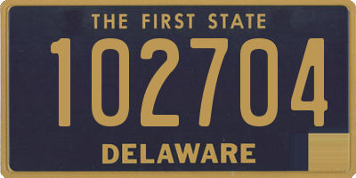 DE license plate 102704