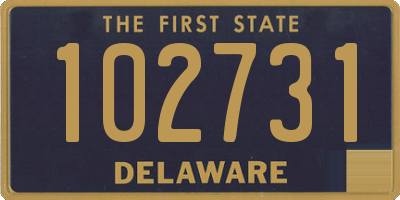 DE license plate 102731