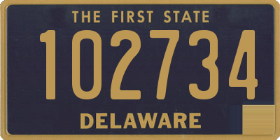 DE license plate 102734