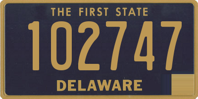 DE license plate 102747