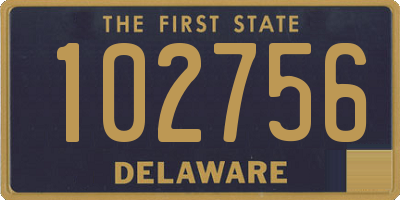 DE license plate 102756