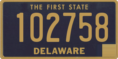 DE license plate 102758