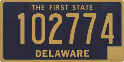 DE license plate 102774