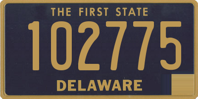DE license plate 102775