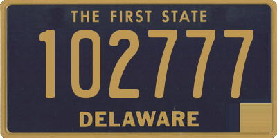 DE license plate 102777