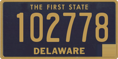 DE license plate 102778