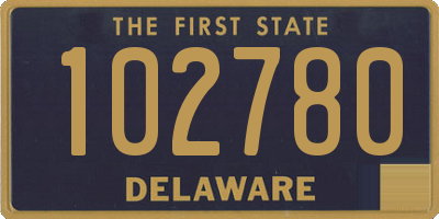 DE license plate 102780